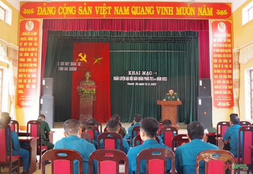 Bộ CHQS tỉnh Hải Dương: Khai mạc huấn luyện Đại đội dân quân pháo 76,2mm
